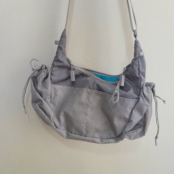 Baboon to the Moon Crescent Crossbody Bag Gray Blue - Picture 3 of 8